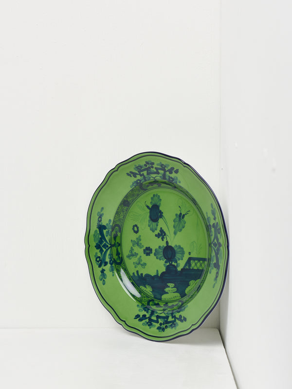 Oriente Italiano Flat dessert plate_MALACHITE